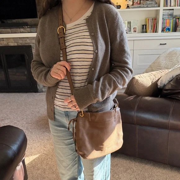 Burberry Tan Leather Crossbody Bag - Picture 10 of 10